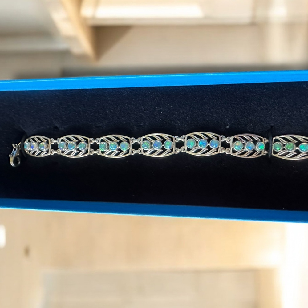 NIB NICKY BUTLER Sterling Silver & Opal Bracelet Stamped 925 GORGEOUS RARE